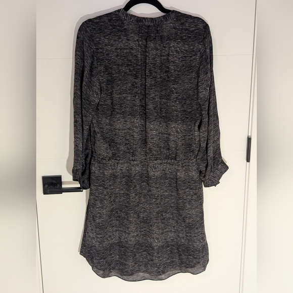 Babaton Silk Grey Black Long Sleeve Mini Dress Medium - Picture 6 of 6